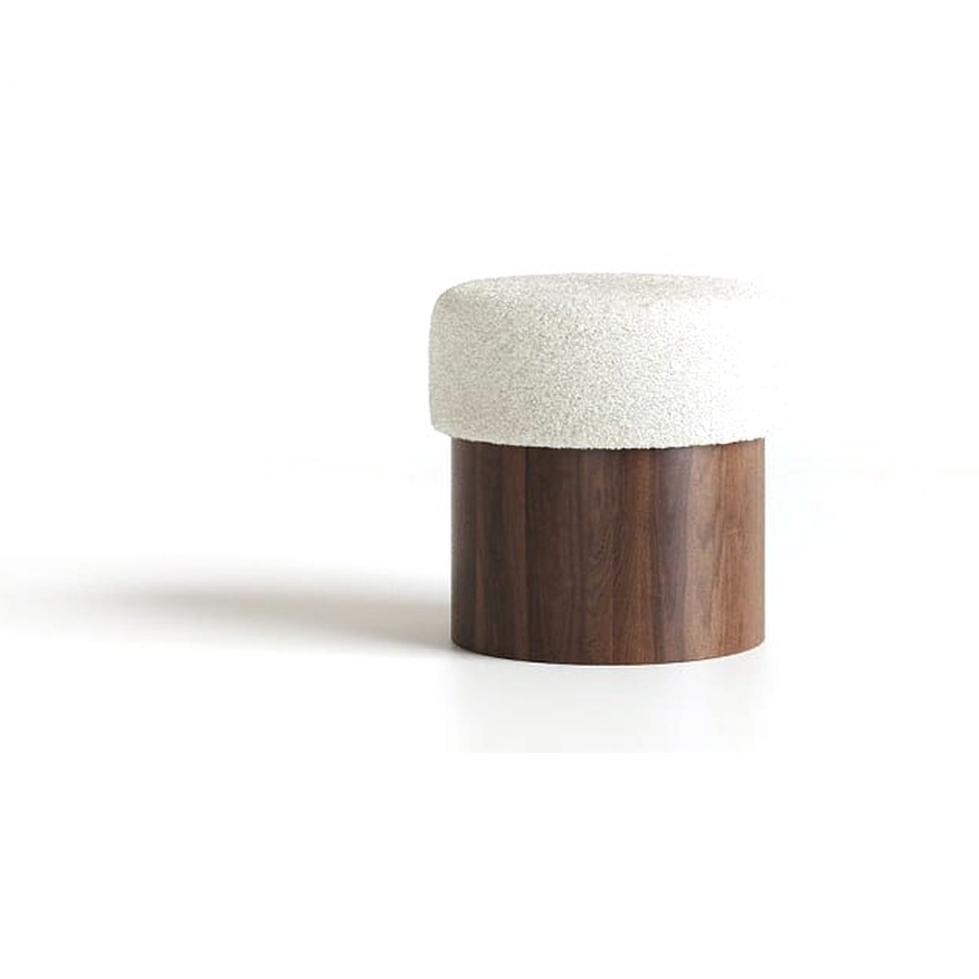 Mid-century wood pouf, общий план